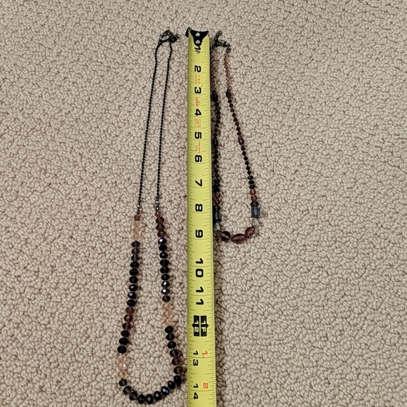 Burgundy beaded necklace two-piece - Picture 6 of 6